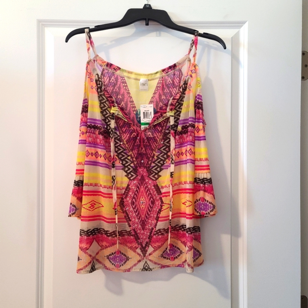 INC Beach sheer top
